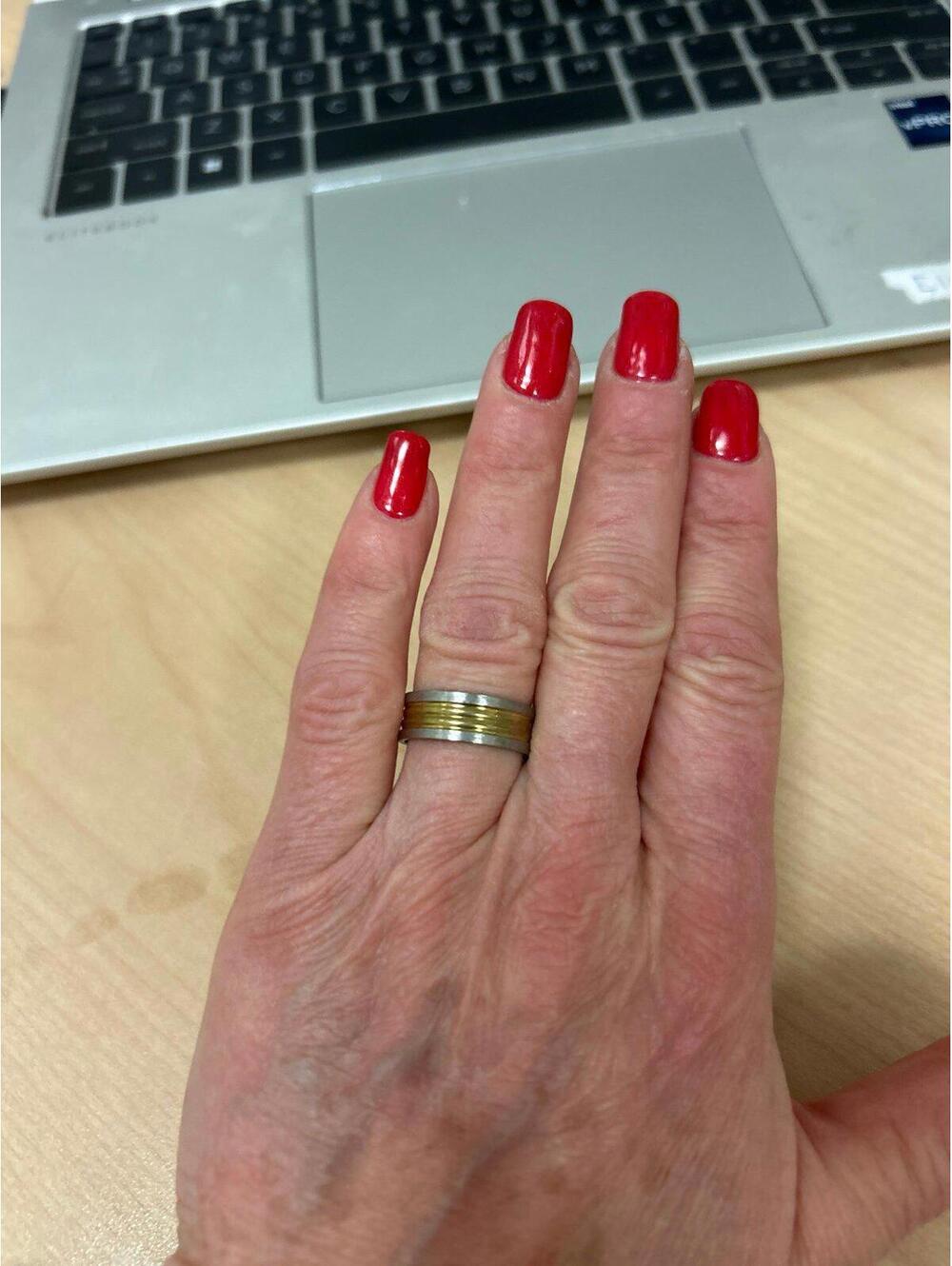 Two Tone Gold and Silver Band Ring
